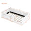 Lit simple tapissier sur pied, blanc