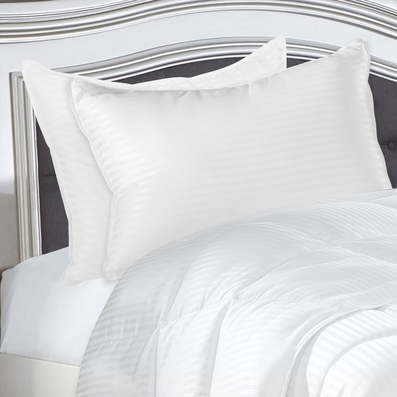 Akron Stripe Down Alternative Support Pillows, Standard/Queen