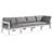 Kylis 120'' Wide Aluminum Patio Sofa with Cushions-61189580-61209871