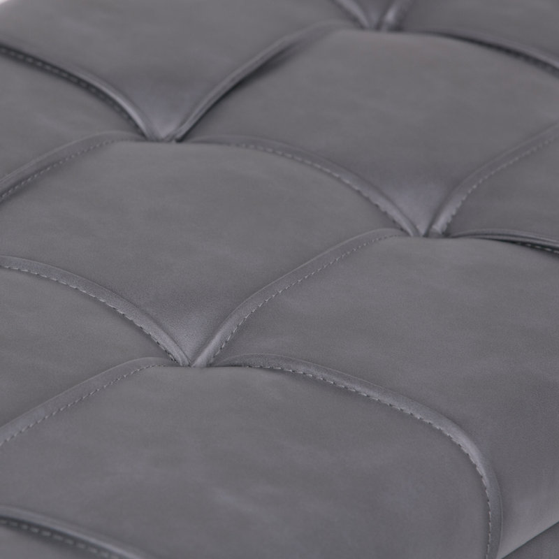 Stone Gray Contemporary Tufted 3-Piece Ottoman Set