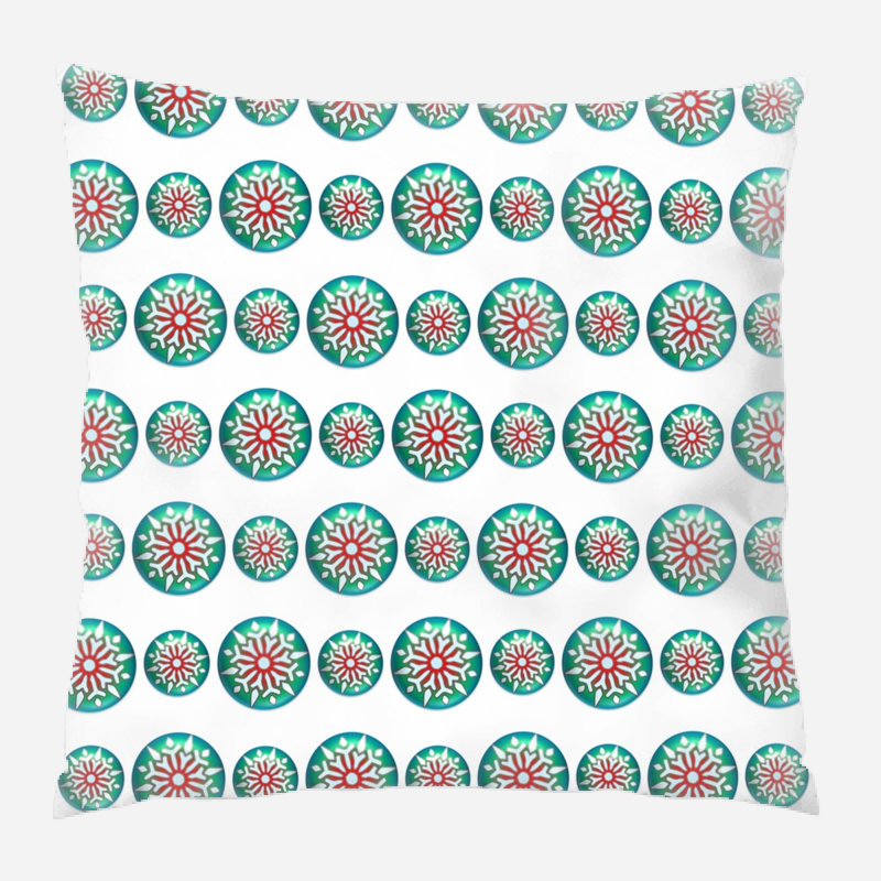 Christmas Geometric Microsuede Reversible Throw Pillow