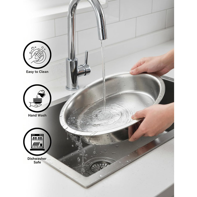 Ensemble de 6 réchauds 5QT pour buffet, ensemble de réchaud rond en acier inoxydable avec couvercles en verre, ensembles de chauffe-plats pour la restauration