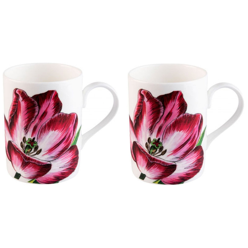 Grande tasse à café à café en porcelaine botanica & Cathleen