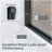 56"-60"W*60" H Semi-Frameless Double Sliding Shower Door, Bypass Shower Door, 1/4" (6mm) Thick SGCC Tempered Glass Door, Matte Black-122862271
