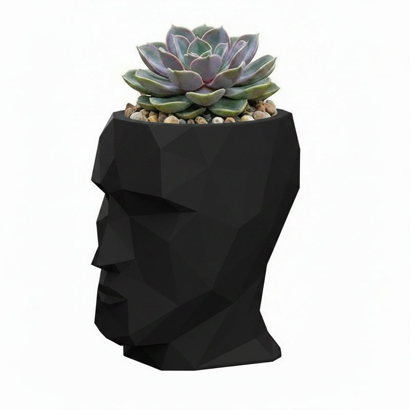 Adan Planter, Black, 39.25" H x 37.75" W x 27.5" D