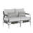 4 - Person Aluminum & Wicker Outdoor Sofa Seating Group With Cushions & Sunbrella Pillows-102380871-102380872