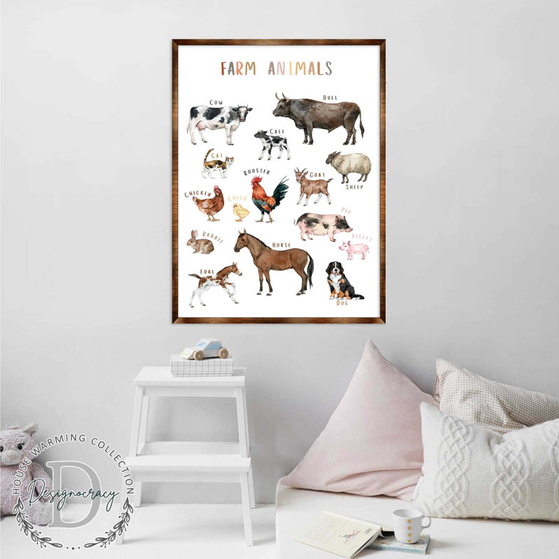 Art encadré Curwensville Farm Animals, H 32 po x l 24 po x P 0,5 po