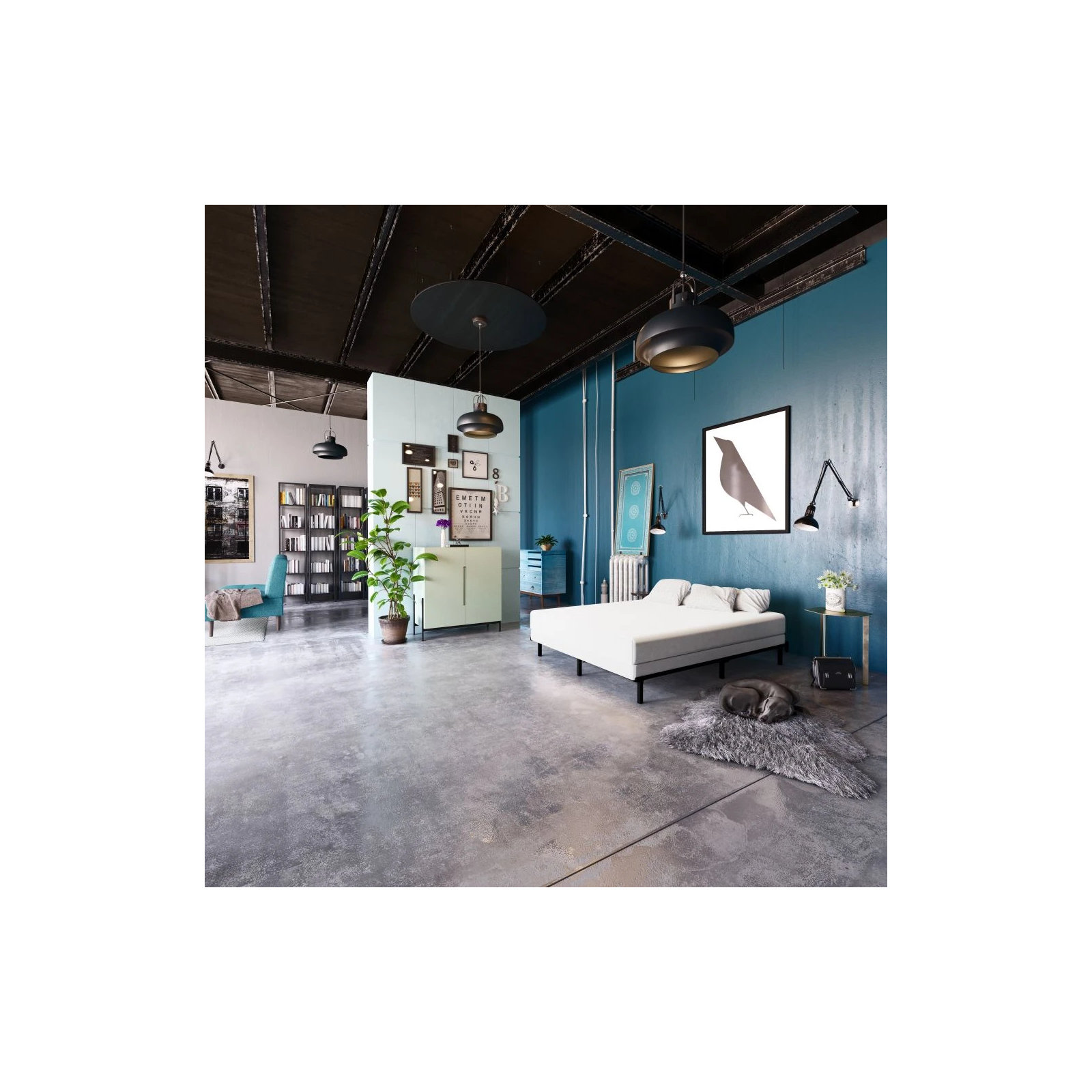 Wayfair Sleep™ Folding Metal Box Spring, Full, Low Profile (4”)