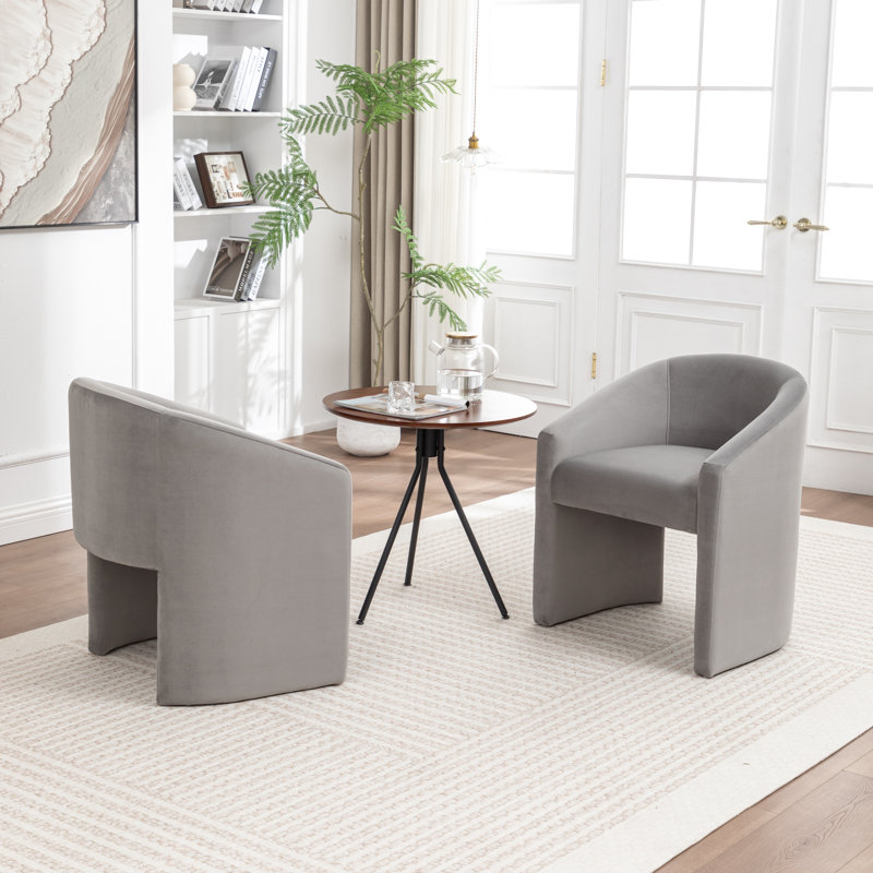 Chaise rembourrée Halley, Gris