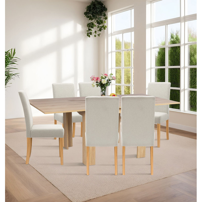 Ludden 6 - Person Dining Set, Beige