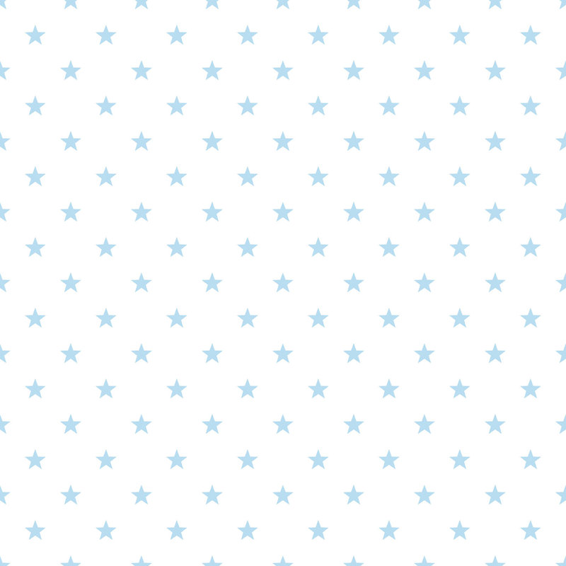 Just 4 Kids 2 Tiny Stars Design 33' L x 21" W Wallpaper Roll, Blue/White