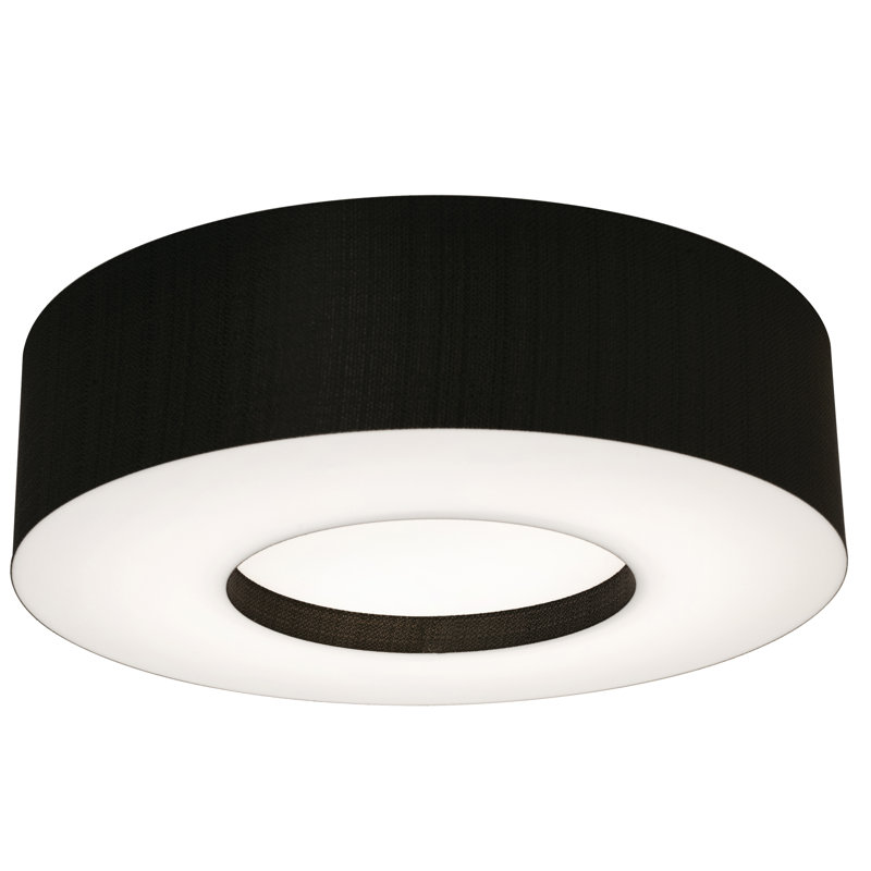 Flush Mount, Black, 5.5" H x 19.25" W x 19.25" D