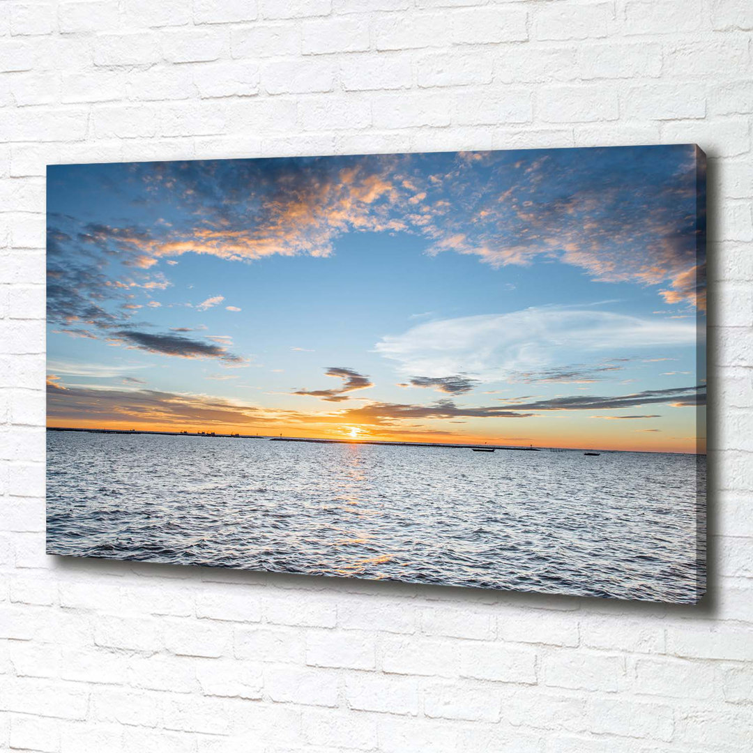 Leinwanddruck - Wandkunst - Drucke auf Leinwand - 100X70 Bildmotiv: Twilight By The Sea