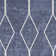 Pymble Geometric Machine Washable Area Rug in Navy Blue