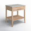 Mayfair 1 Drawer Wood and Marble Nightstand-1352168949
