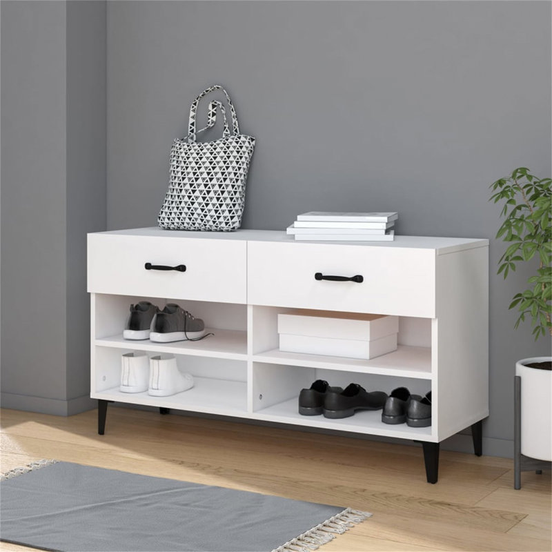 8 Pair Shoe Storage, White