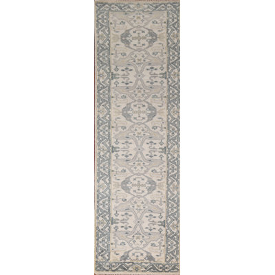 All-Over Oushak Indian Runner Rug 3x10