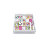 Mahjong White Scalloped Cocktail Napkin Box Set