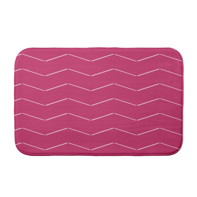 Tapis de bain Leininger, l 24 po x L 36 po, Rose / fuchsia