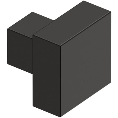 KS125U10B Bouton carré moderne, 1-1 / 4 po x 1-1 / 4 po, laiton massif bronze huilé