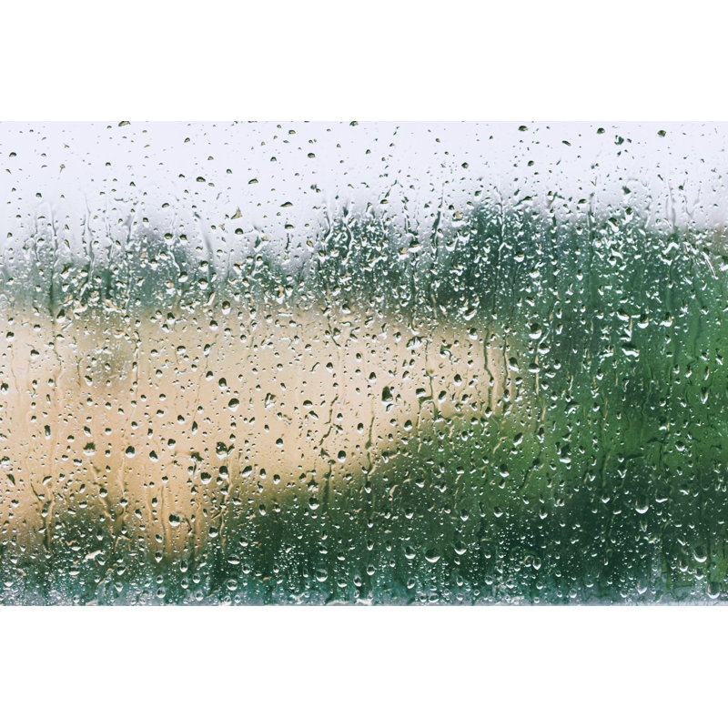 Gouttes de pluie sur le verre, H 32 po x l 48 po