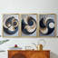 ABSTRACT Series DLIII  -Custom Framed  Wrapped Gallery Canvas - 3 Pieces-1605381512-1605381513