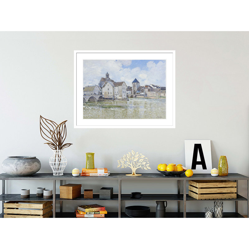 «Le Pont de Moret» par Alfred Sisley, impression giclée sur cadre, 31.81" H x 41.5" W