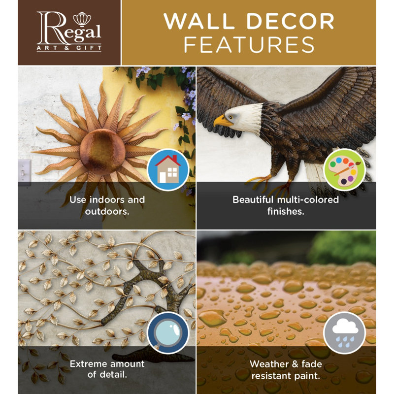 23.25 Inch Wide Quail Family Metal Outdoor Wall Decor with Multi Color Weather Resistant Finish for Indoor and Outdoor Home Accent