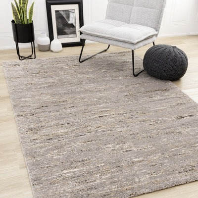 Katixa Grey Beige Cream Simple Soft Neutral Area Rug