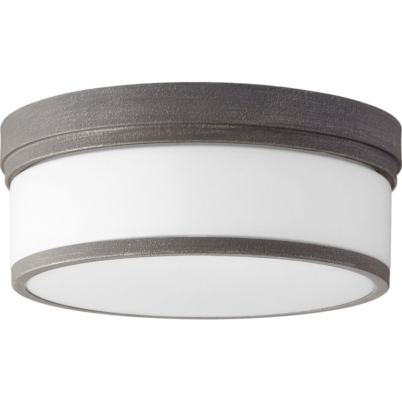 Brylan Glass Flush Mount, Zinc
