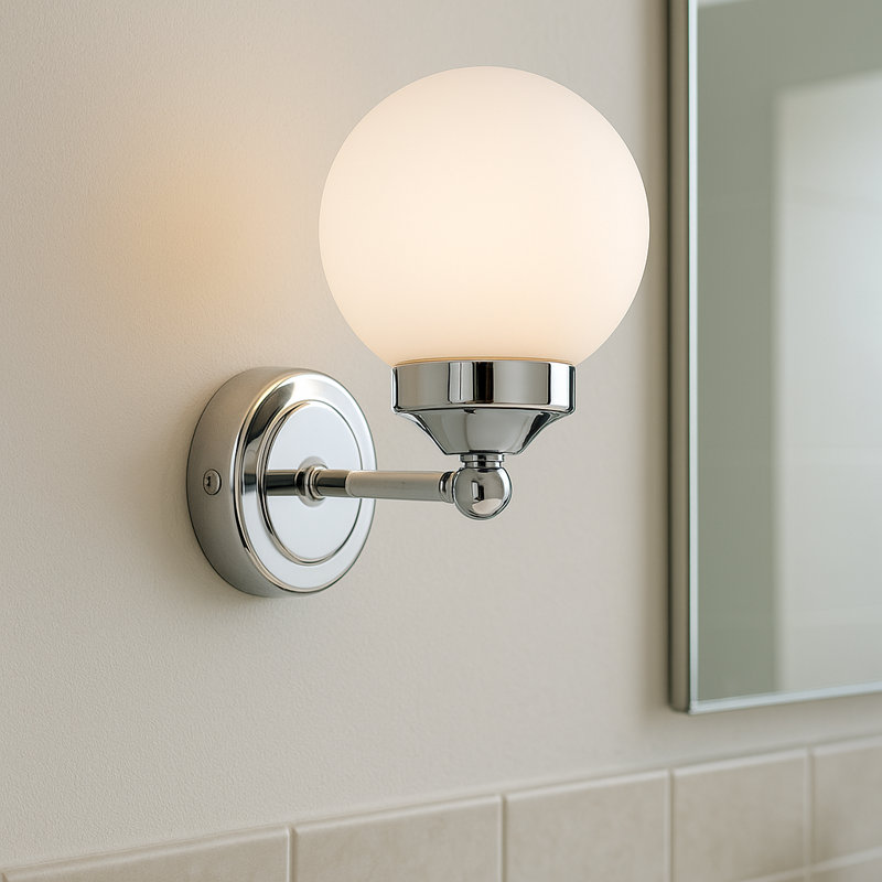 Dimmable Bath Sconce, Chrome