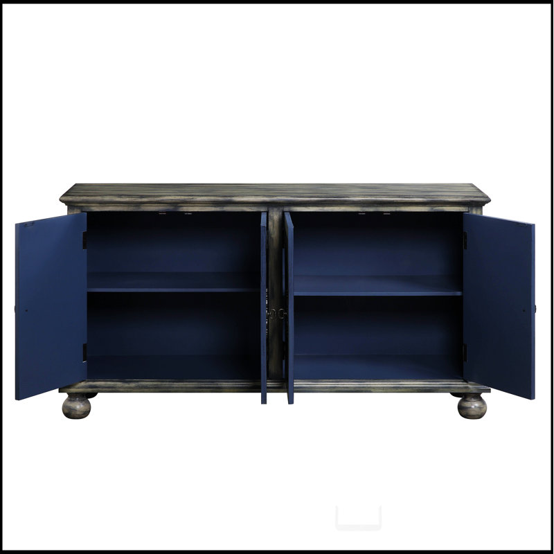 Pavan Rustic Gray Finish Console Cabinet
