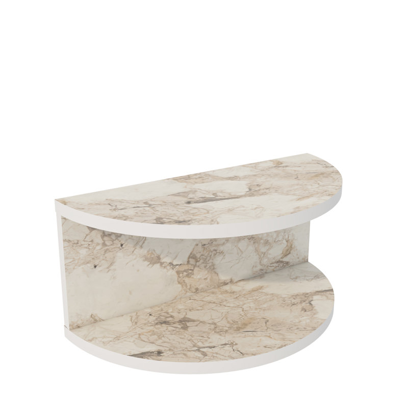 Cydelia 45cm W Manufactured Wood Bedside Table, White Ephesus