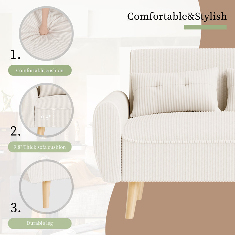 Bergthold Upholstered Armchair, White