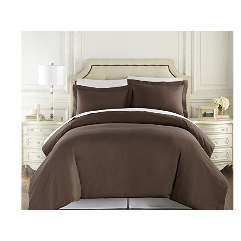 Ensemble de housse de couette réversible en microfibre de quatre articles, Housse de couette très grand et 2 taies