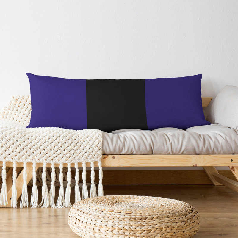 Polyester Medium Pillow, Baltimore Football, Violet/Black