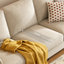 Causeuse-coussin standard en lin et coton blanc
