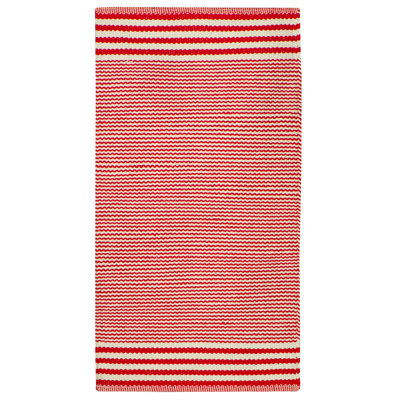 Briery Striped Cotton Hand Woven Area Rug