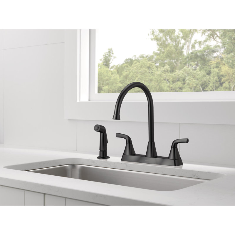 Peerless Parkwood Kitchen Faucet with Side Spray, Matte Black