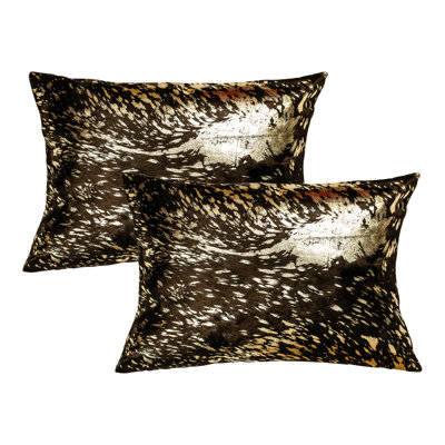 Rectangular Leather Pillow Cover and Insert