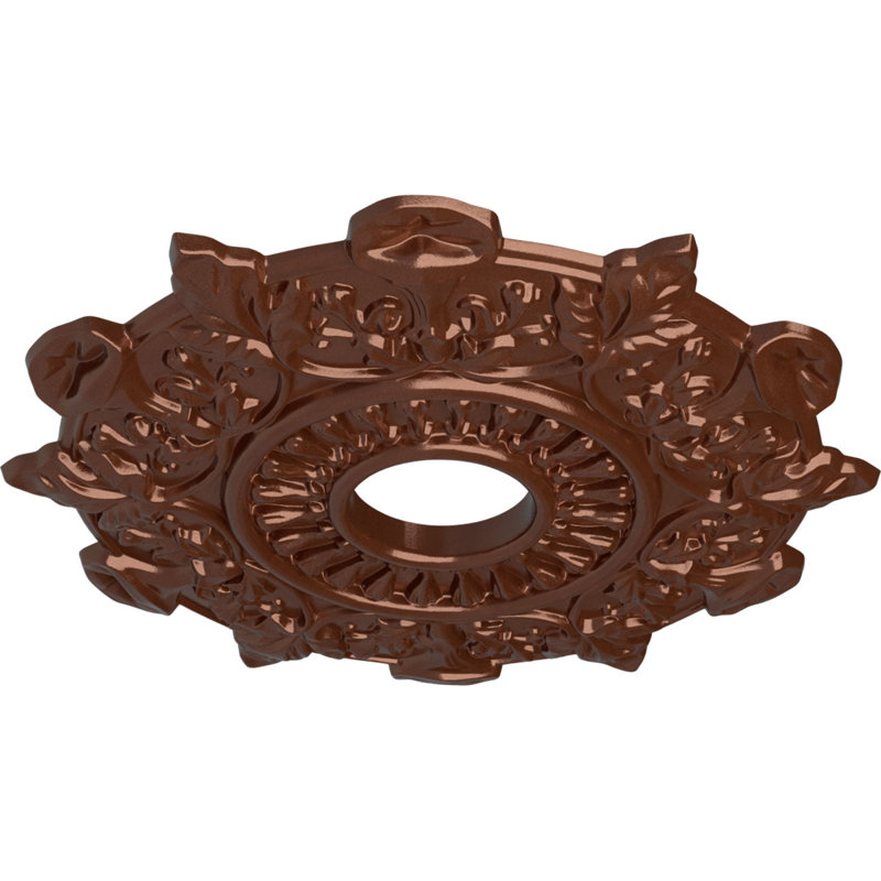 Médaillon de plafond H 17,5 po x l 17,5 po Preston, Pièce de cuivre