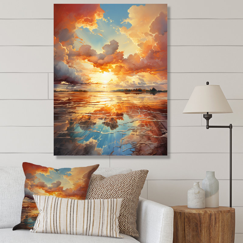 «Clouds Coastal Horizons V», reproduction sur toile, H 32 po x l 16 po x P 1 po, Toile tendue