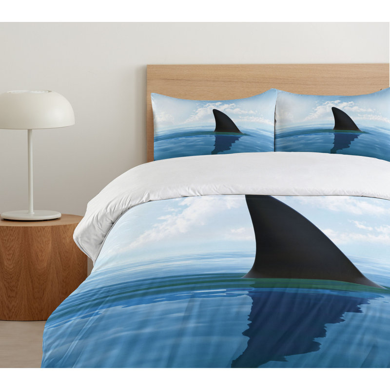 Shark Modern & Contemporary Duvet Cover, King Duvet Cover + 2 King Shams
