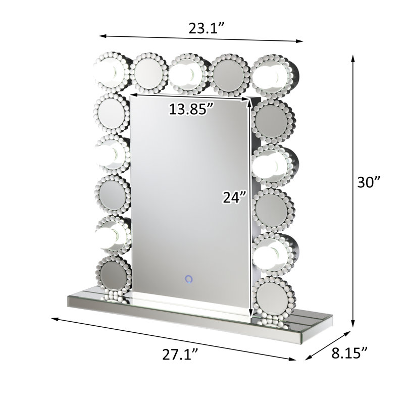 Miroir de plancher DEL Jennavieve