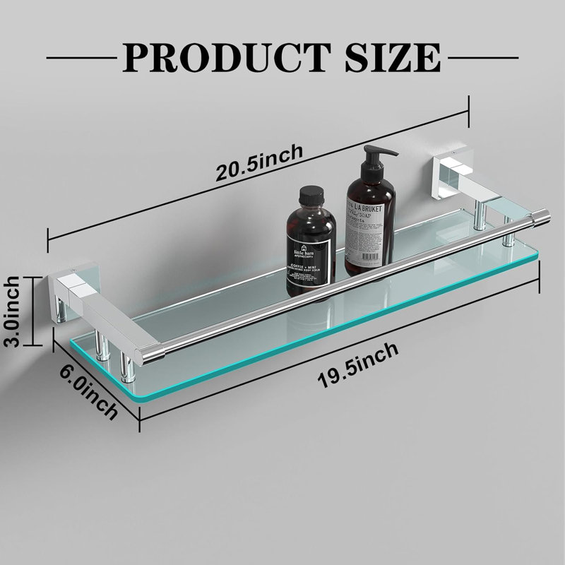 Glass Wall Bathroom Shelves