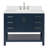 ARIEL Moille 42" Single Bathroom Vanity in Midnight Blue, with 1.5 Carrara White Quartz Top, Rectangle Sink-2032580512-2070908115