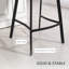 Sidibe Bar Stools Set of 2 PU Leather Upholstery with Backrest-1913803722