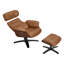 Fauteuil inclinable électrique pivotant en cuir véritable-220257793