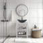 Meuble-lavabo autoportant avec lavabo