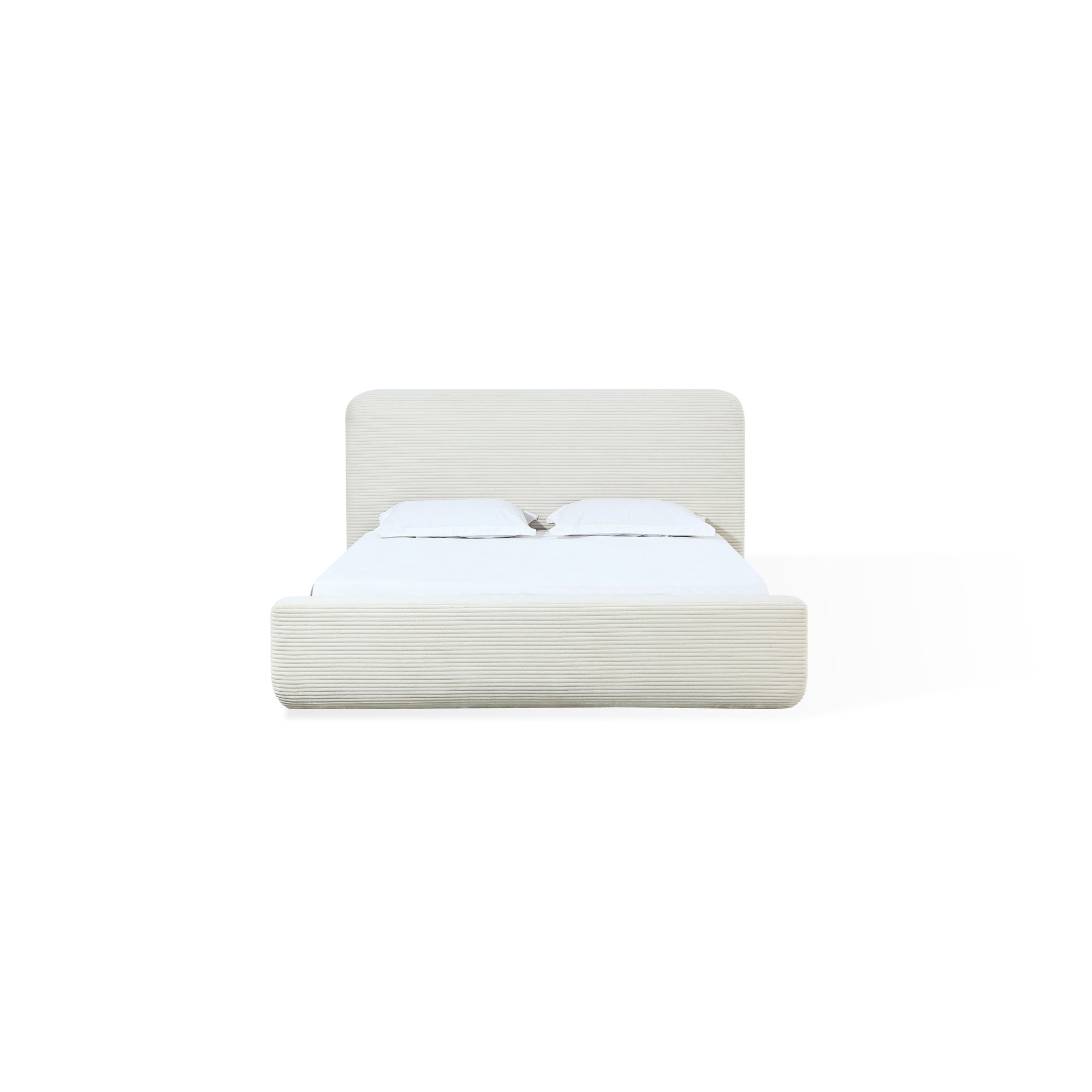 Riona Upholstered Platform Bed In Frosty, Full